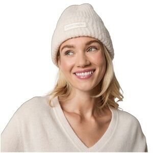 Favorite Daughter Cream Ribbed Beanie